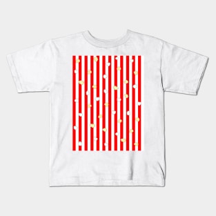 POPCORN Red Stripes Kids T-Shirt